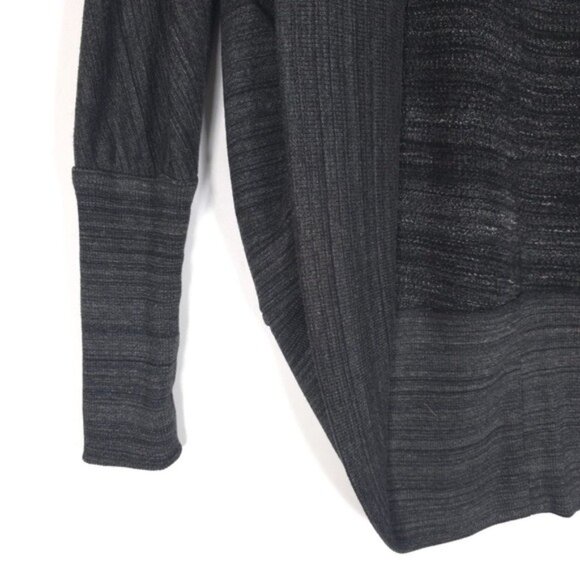 Aritzia Wilfred Diderot Sweater Cocoon Open Cardigan Space Dye Heather Black S - Picture 12 of 14
